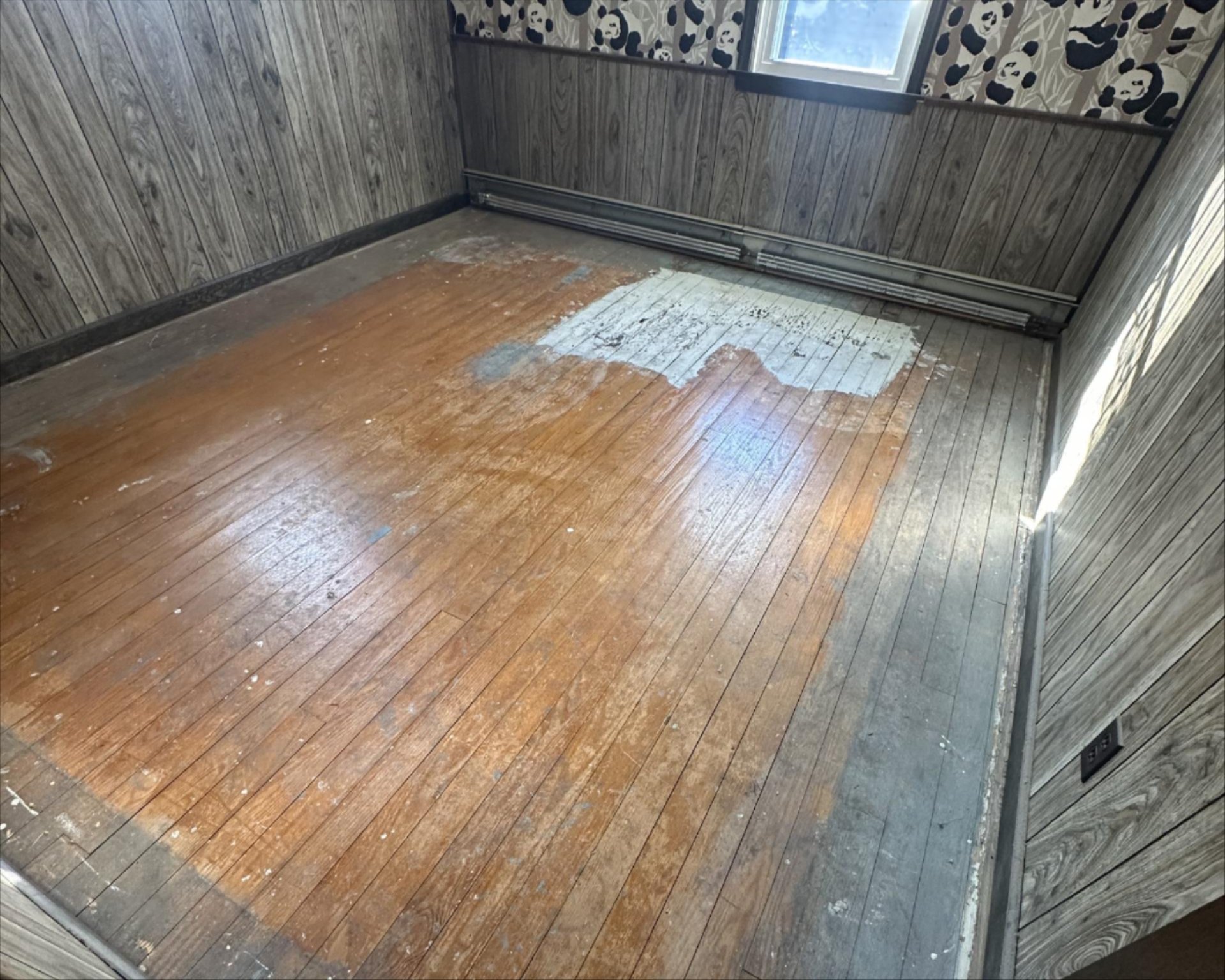 Before flooring repair in Wilmington, DE