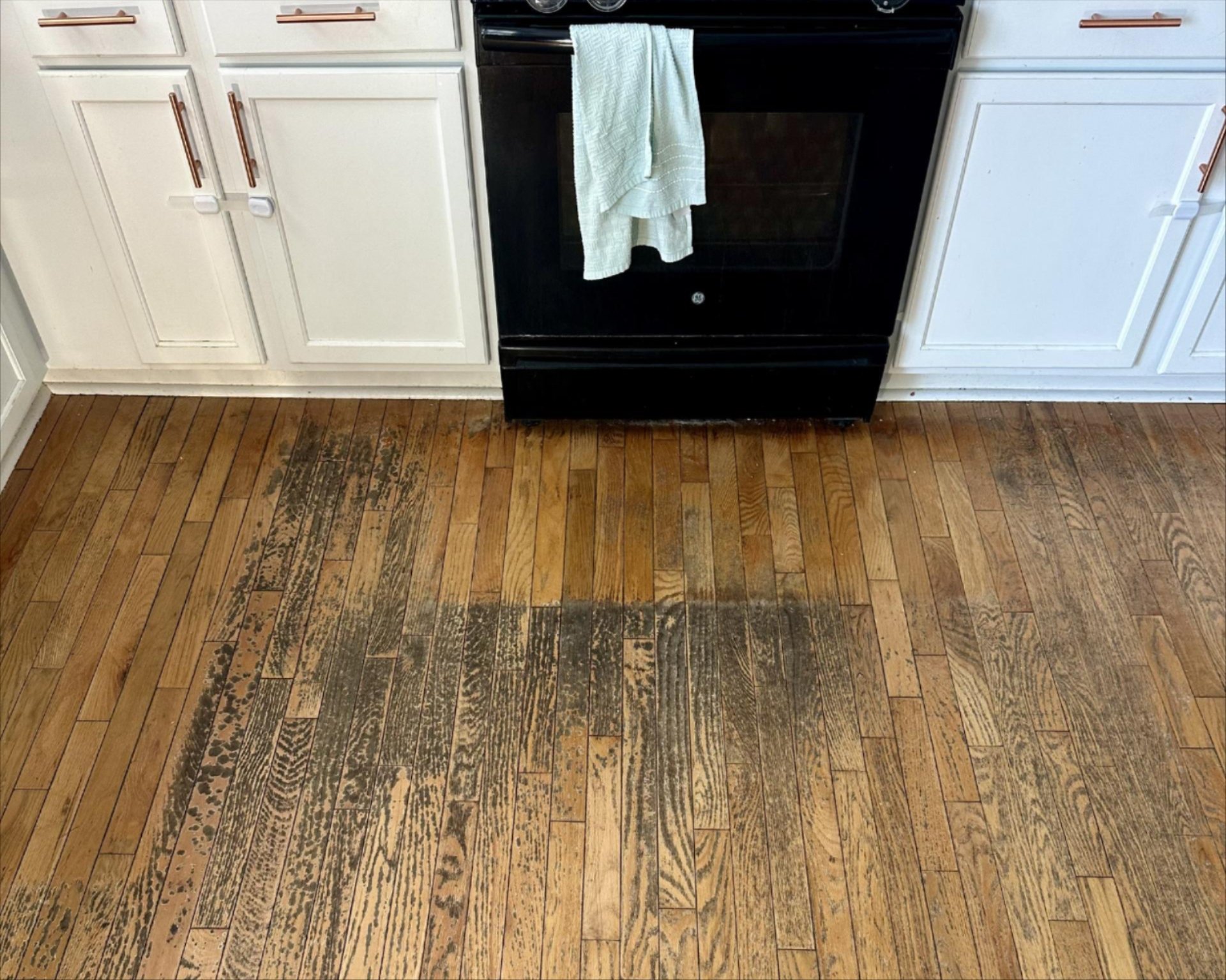 Before floor repairs in Bear, DE