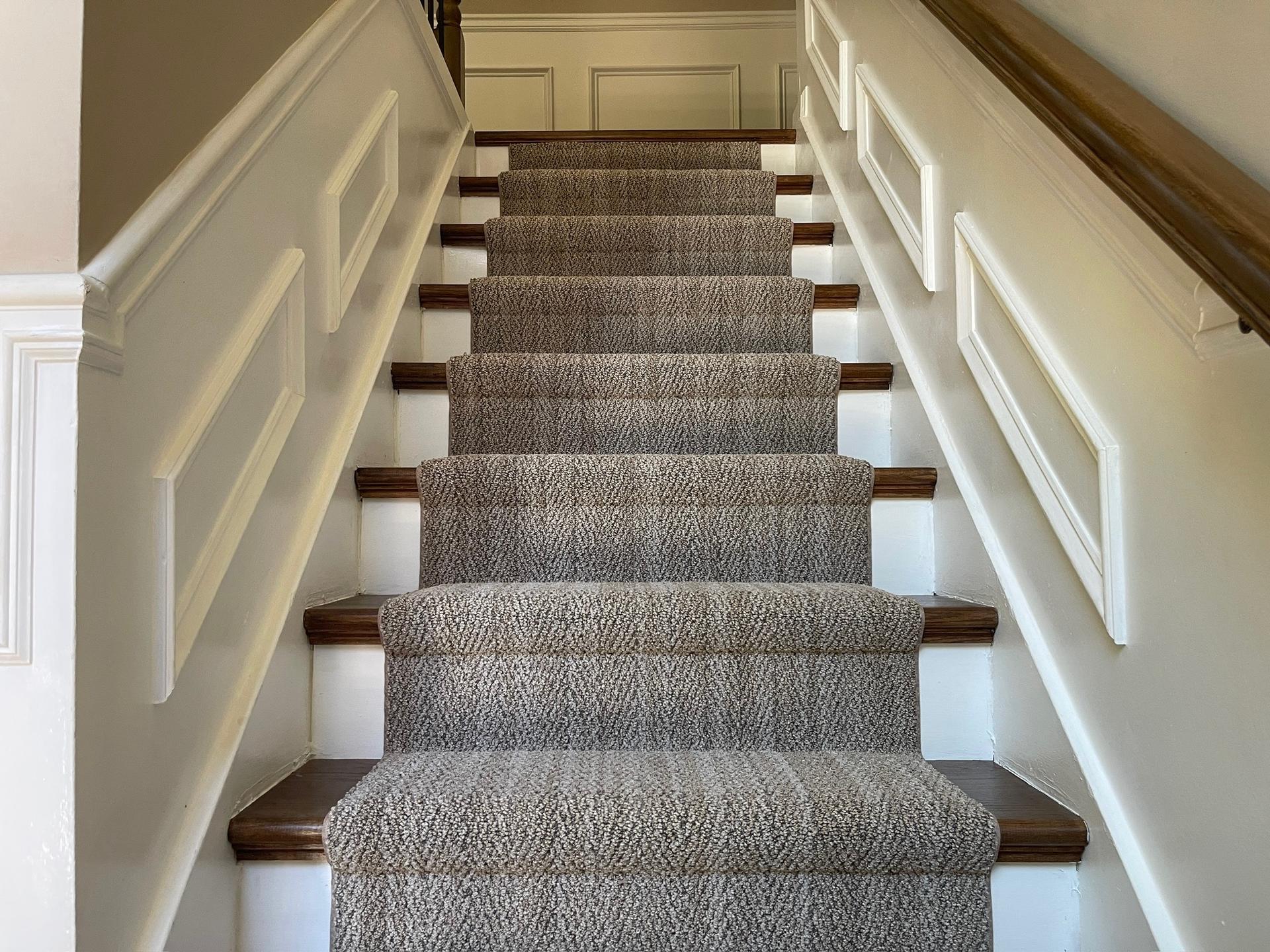 Professionally installed stair runners in Cumming, GA