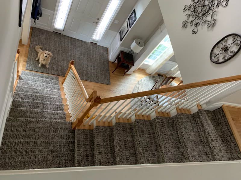 Add safety to your stairway with carpet stair runners