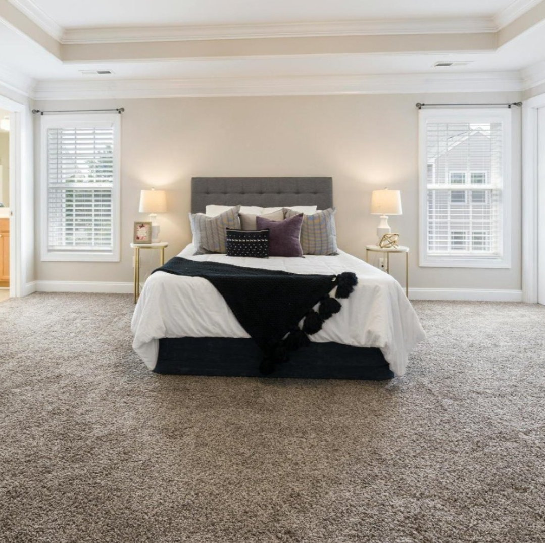 Newly installed carpet flooring in Sallisaw, OK by Quality Floors