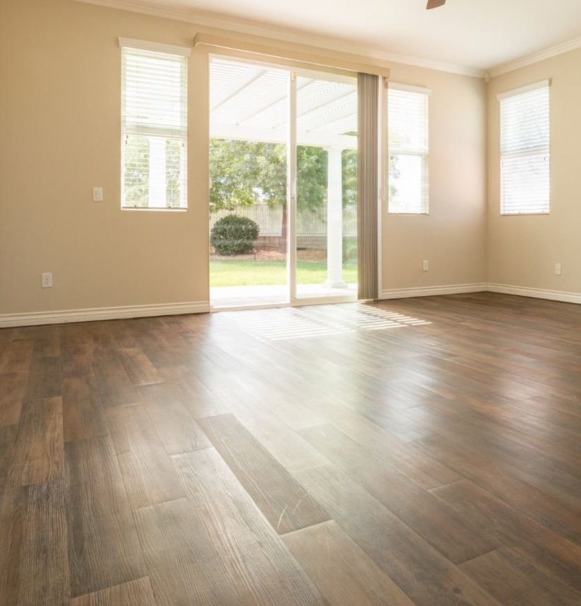 Newly installed vinyl plank flooring in Sallisaw, OK by Quality Floors