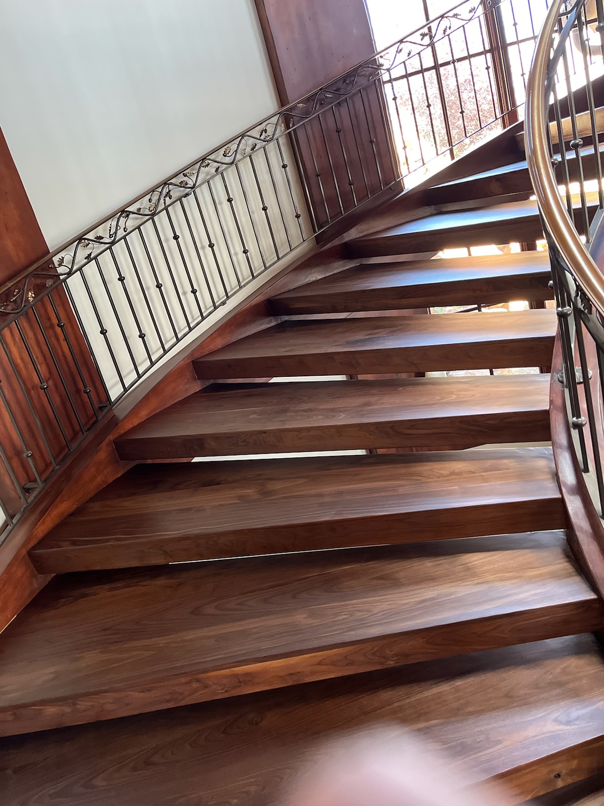 Salt Lake City, UT flooring services - hardwood staircase