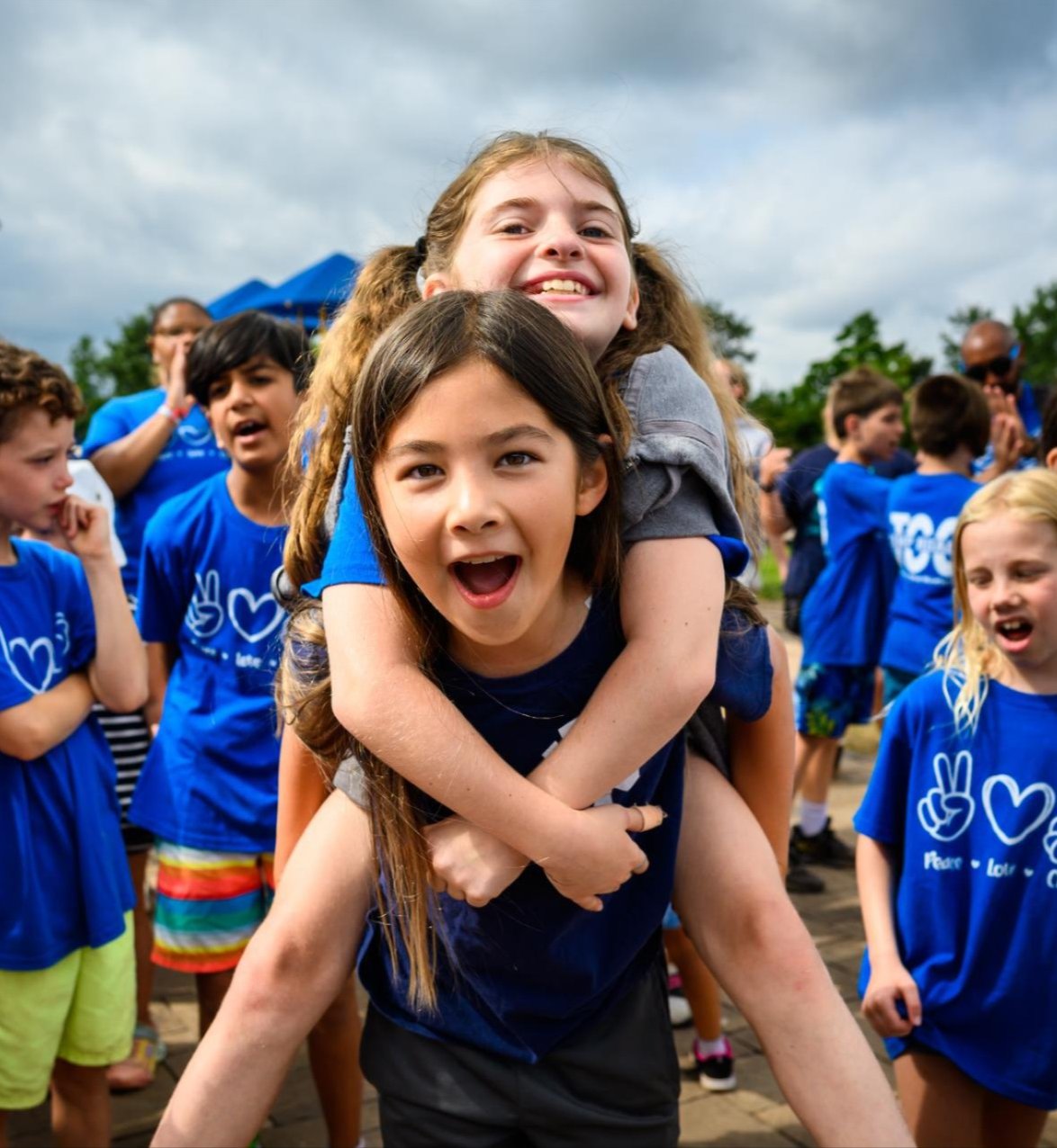 camper on a confidence course