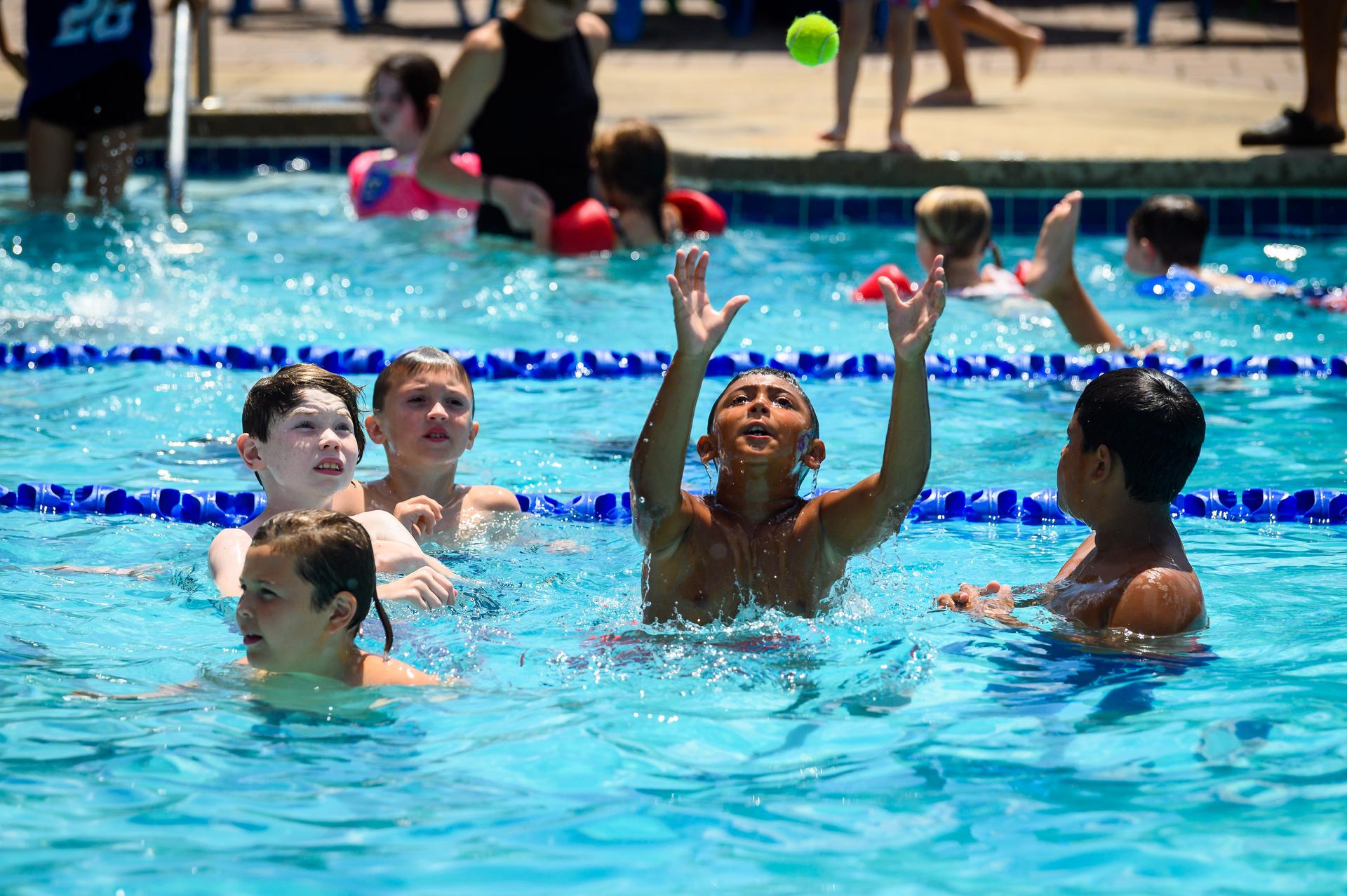 Playing in the pool