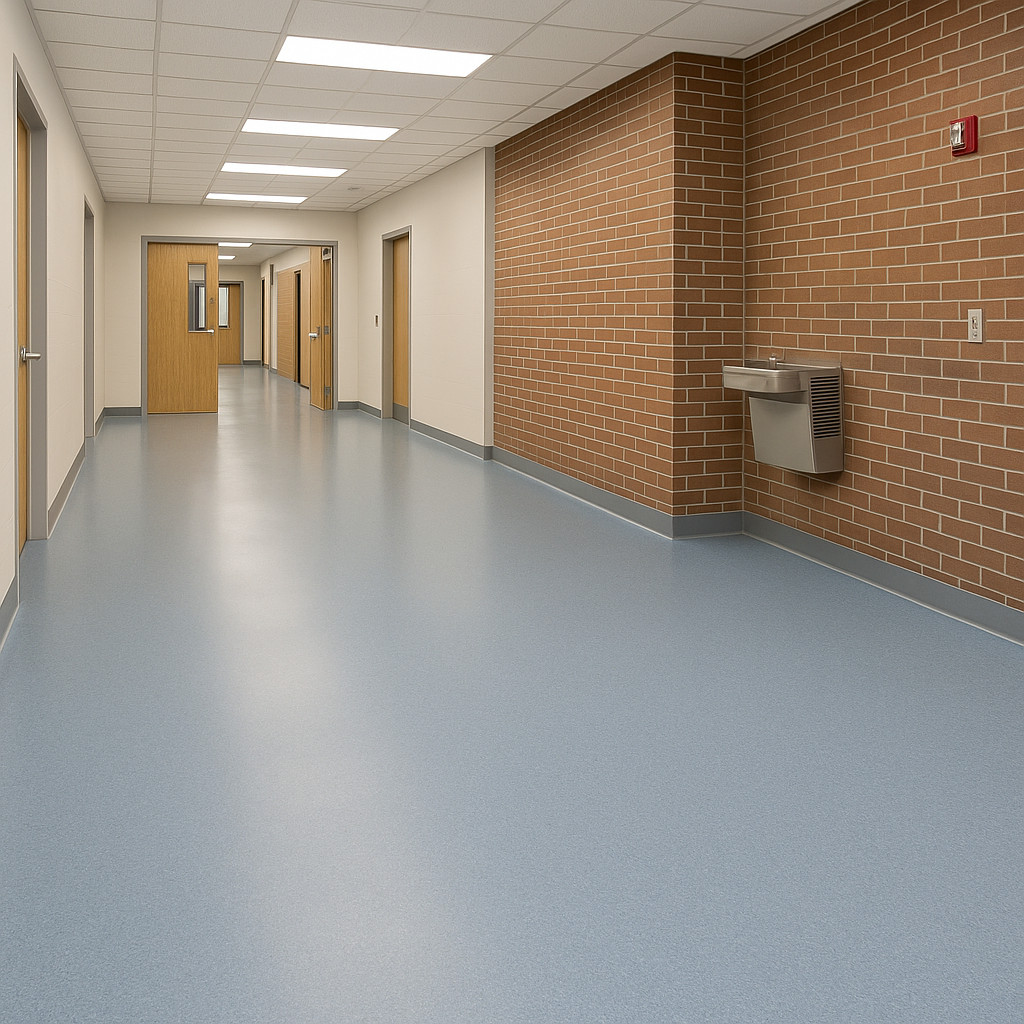 Rubber Sheet Flooring installation services in Southeast Michigan