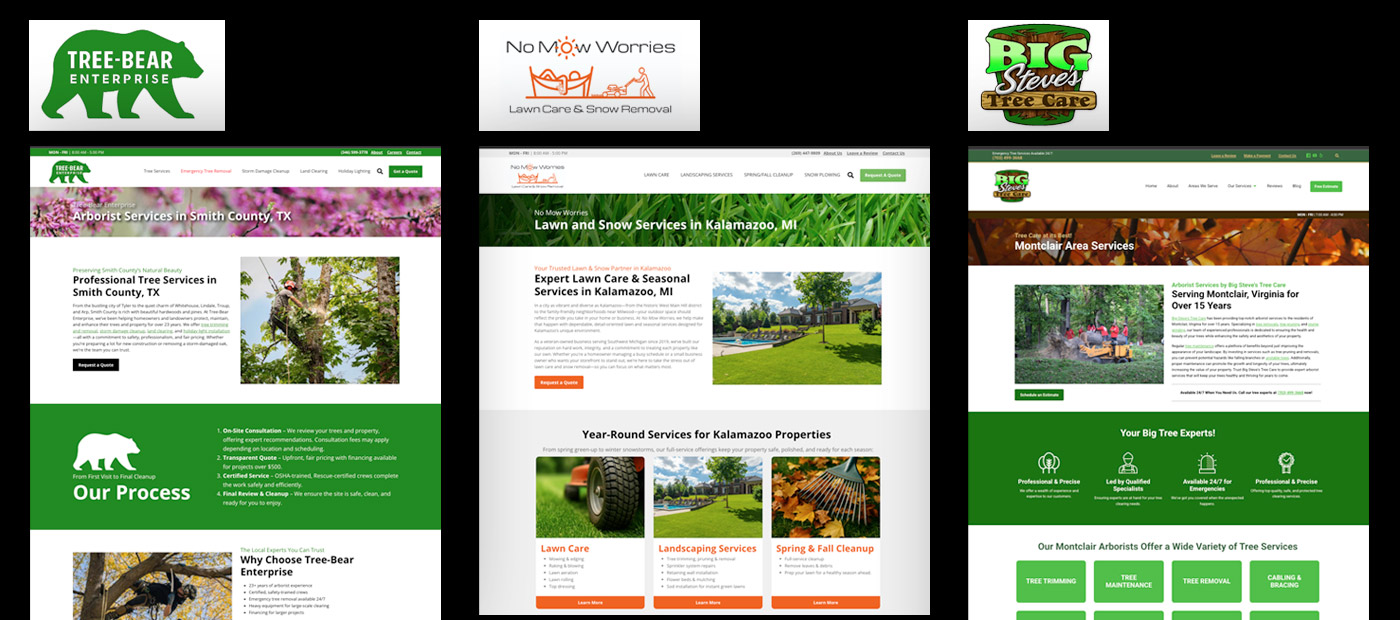 a group of screenshots of a website