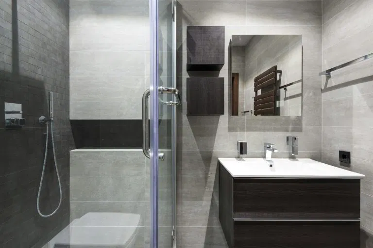 Modern tile shower with luxury finishes