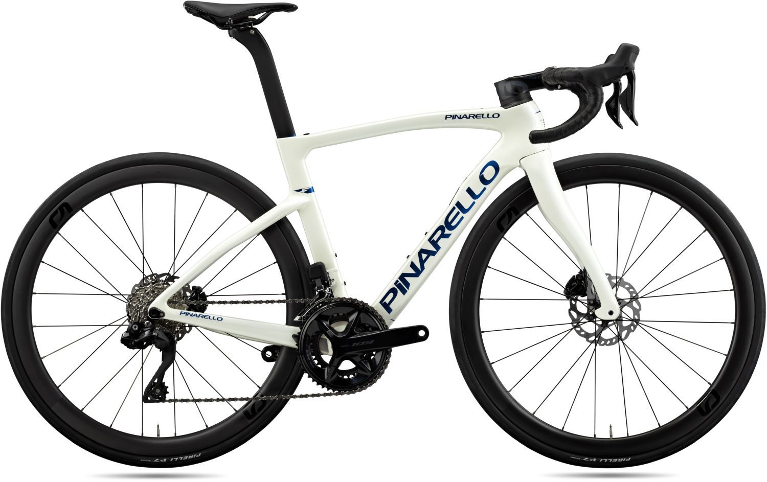 Pinarello F5 Disk Shimano 105 Di2, DT Swiss A1800 Laufräder, Furious White