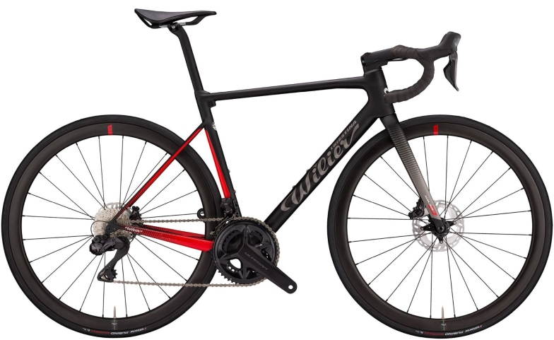 Wilier 0 SL Disc Shimano Ultegra 8170 Di2 Carbon NDR38 Wheels, Black Red Matt