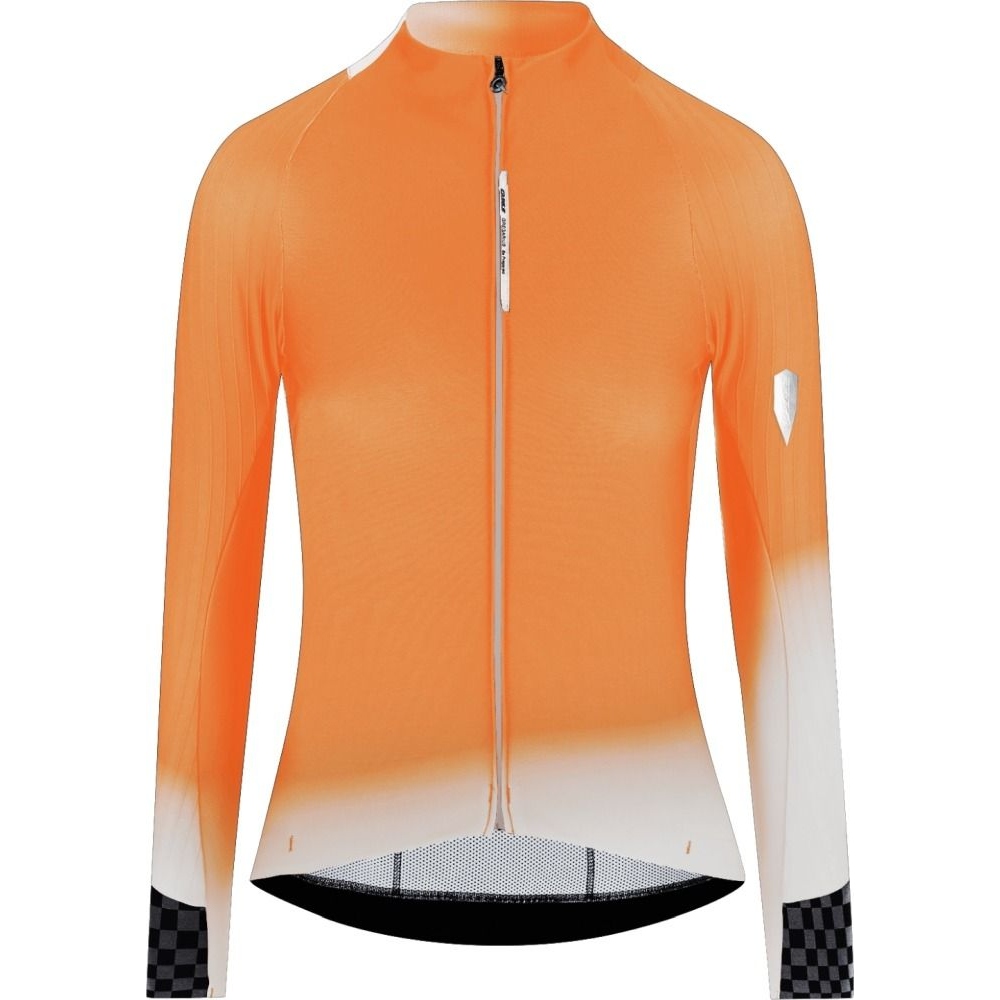 Q36.5 Gregarius Hybrid Collar Fade LS Jersey Women, Poppy Orange
