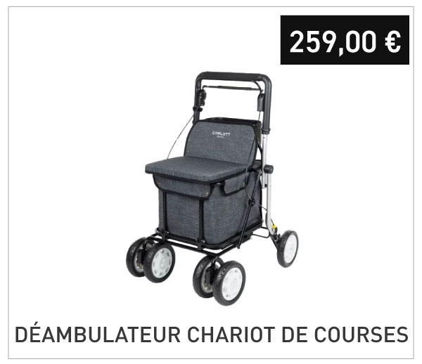 Déambulateur chariot de courses LETT 900 Gris