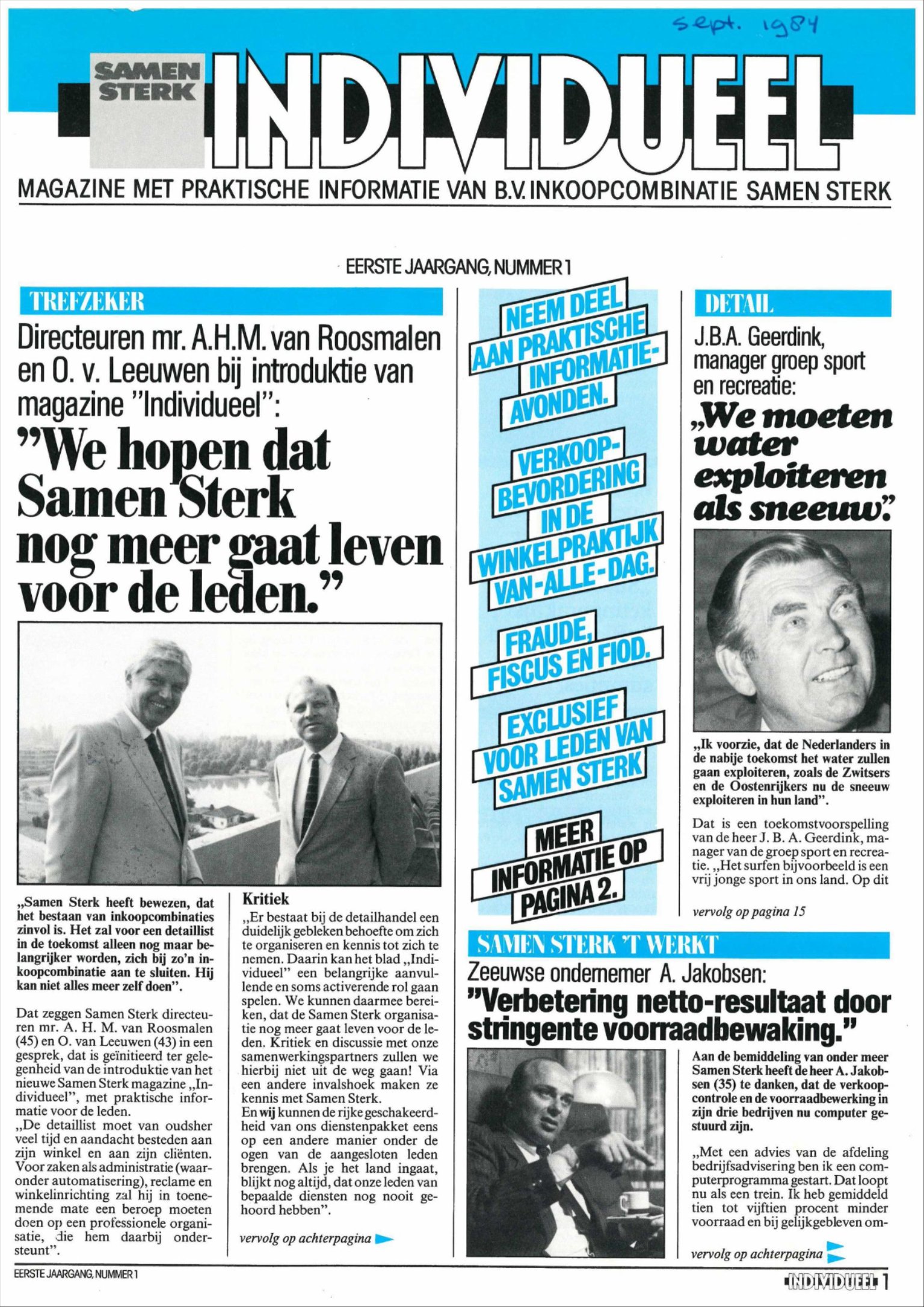 Samen Sterk krantenkop