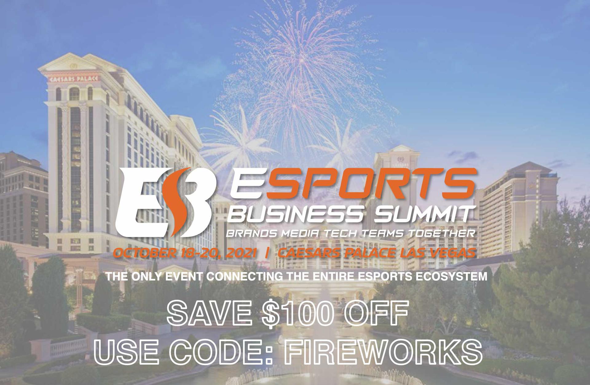 Esports Business Summit - Oct 18-20 in Las Vegas - Register Early & Save