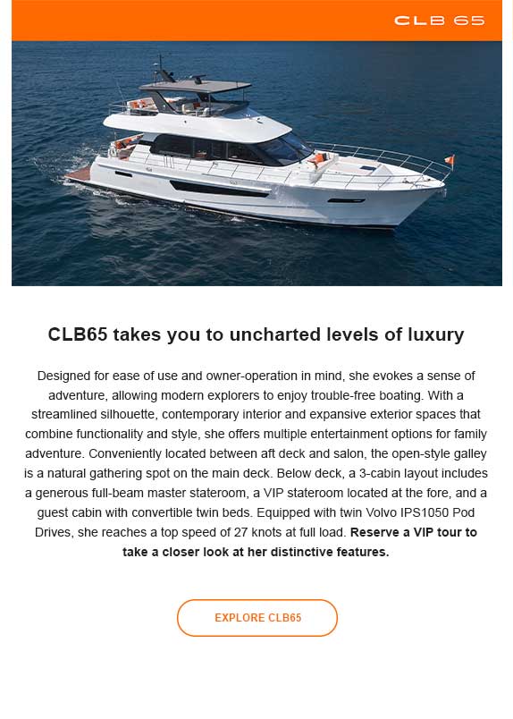 CLB65 takes you to uncharted levels of luxury 
