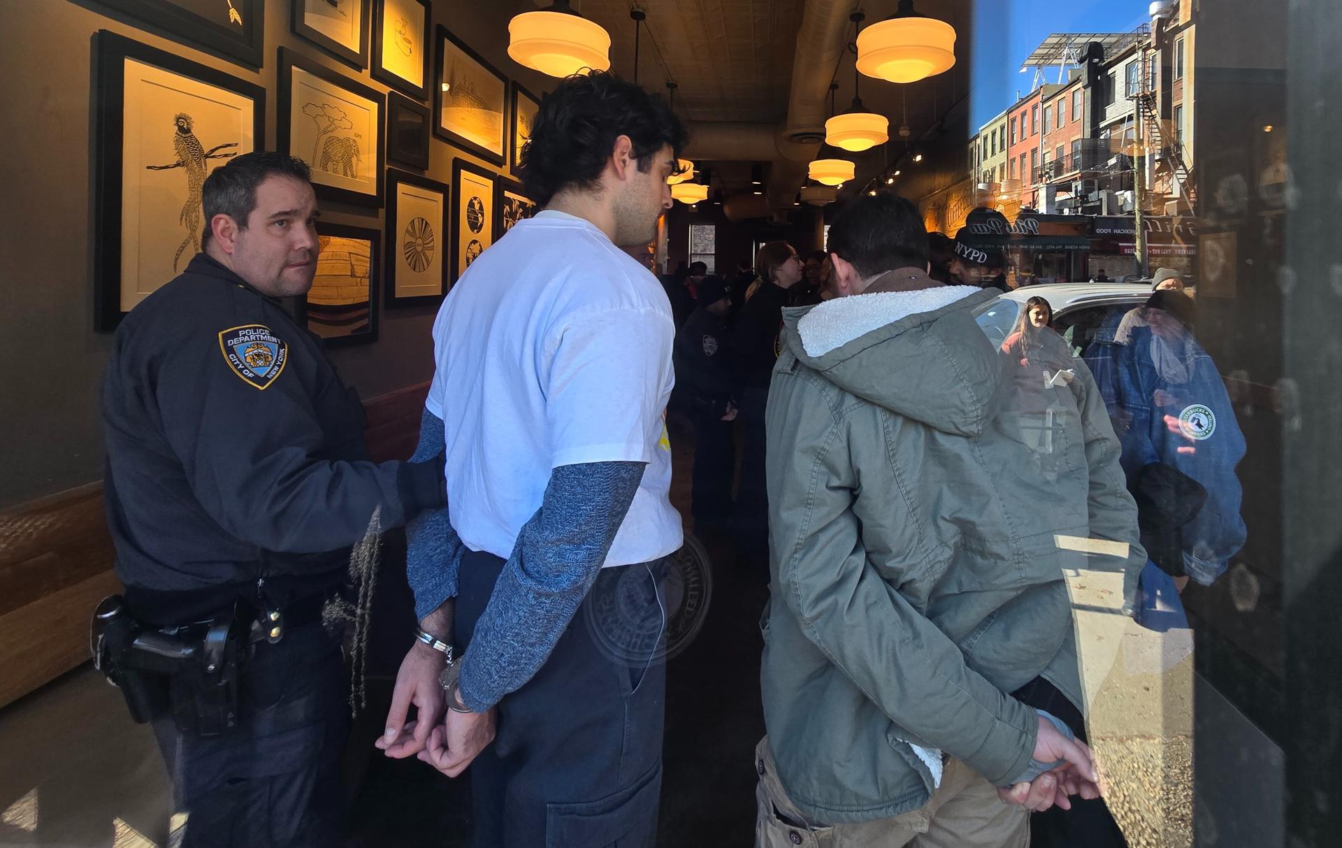 Starbucks Worker being arrested