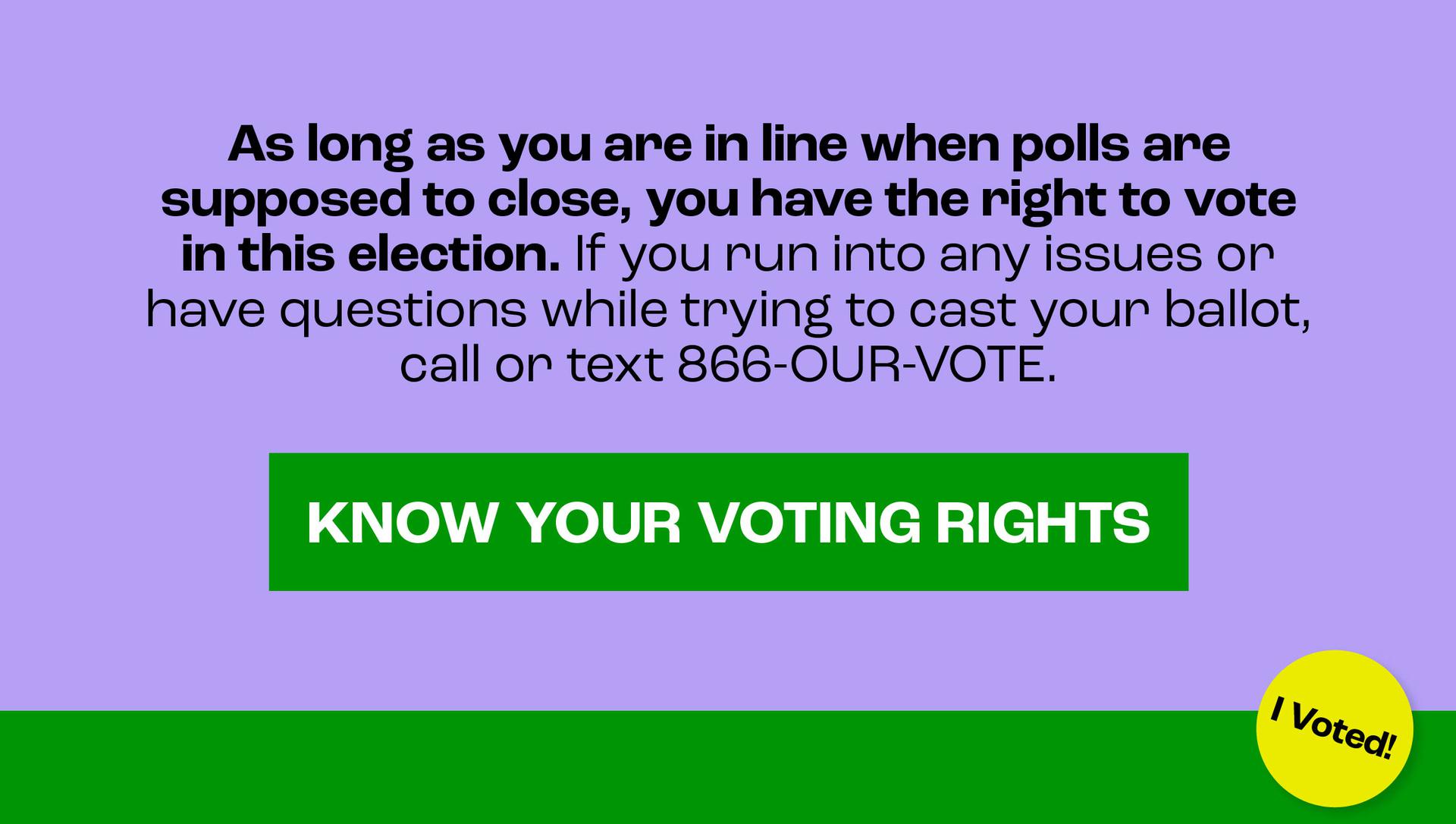 THANK YOU for making your voice heard and participating in our democracy.