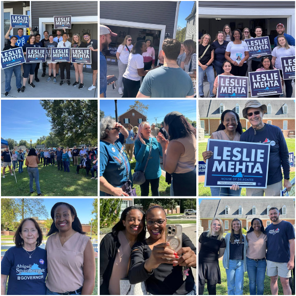 Leslie on the campaign trail