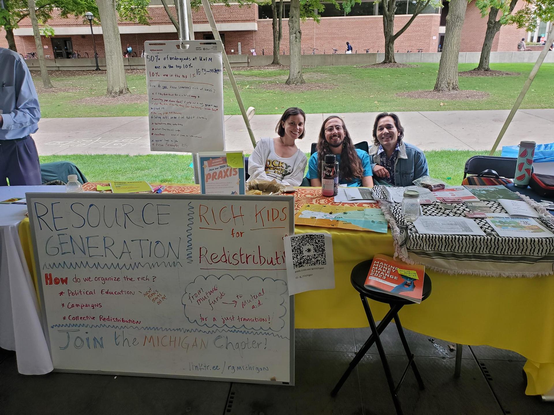 RG-Michigan tabling at the Michigan Climate Summit on University of Michigan's campus
