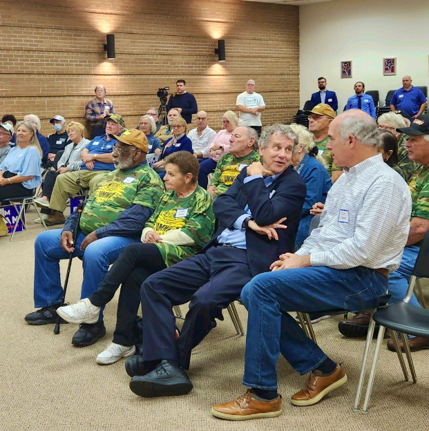 Sherrod, Sen. Bob Casey, & UMWA workers