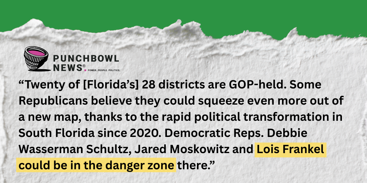 Punchbowl News article clipping about a potential Florida 