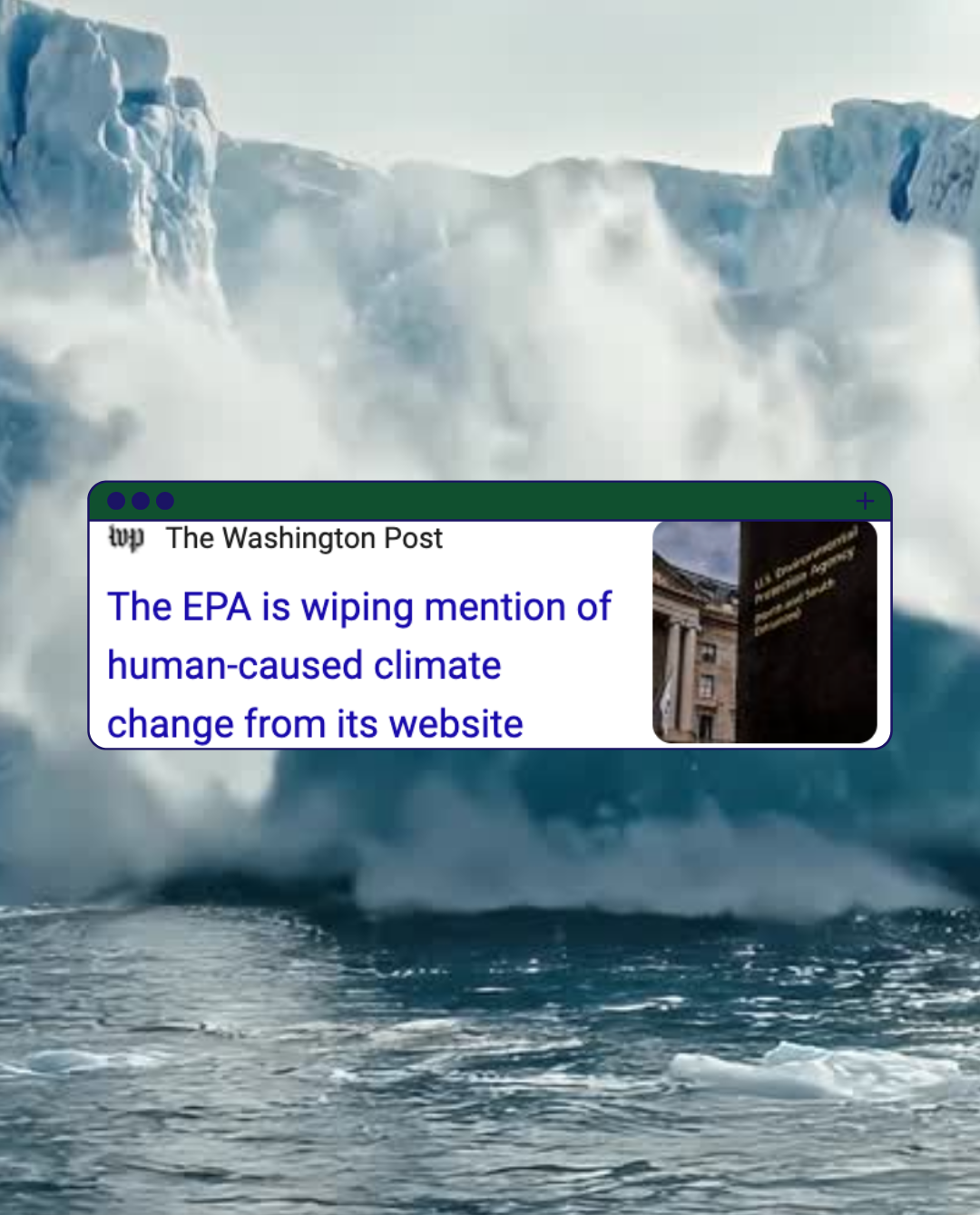 The EPA is wiping mention of human-caused climate change from its website