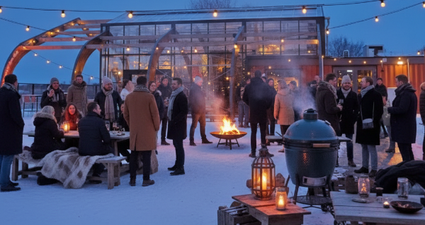 Winterse gezelligheid op het terras van FENN's 