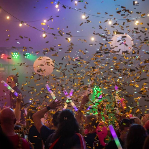 The Crazy Button confetti