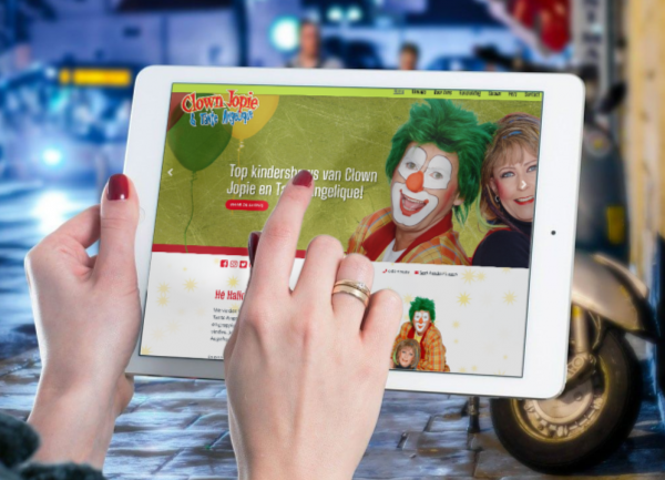 Nieuwe website Clown Jopie & Tante Angelique