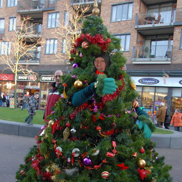 wandelende kerstboom