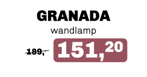 Granada wandlamp €151,20