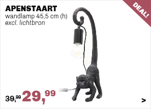 Apenstaart wandlamp