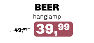 Beer hanglamp €39,99