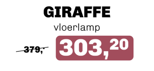 Giraffe vloerlamp €303,20