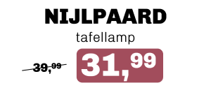 Nijlpaard tafellamp €31,99