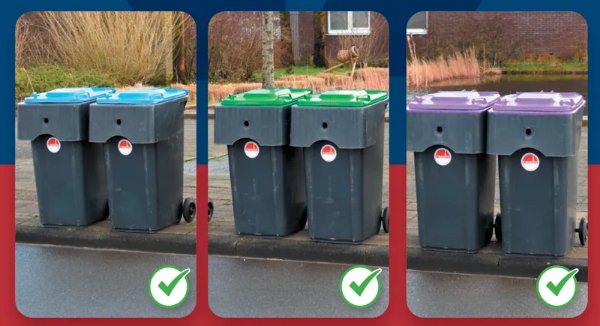 Containers in set van twee aan de weg