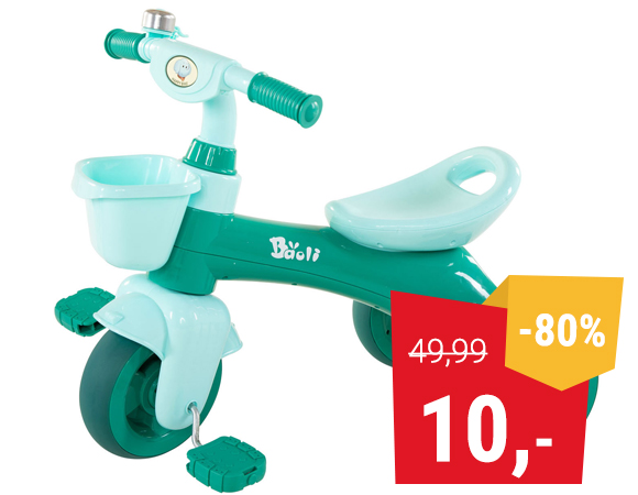 Driewieler met Mandje - Groen