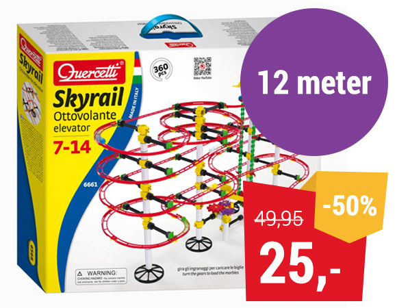 Quercetti Knikkerbaan met Lift, 12 meter