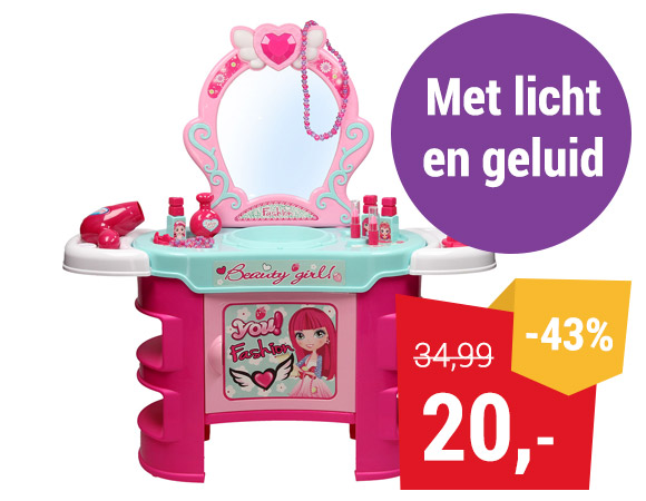 Roze Kaptafel met Licht & Geluid