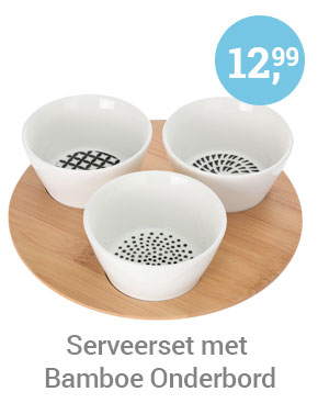 Serveerset met Bamboe Onderbord