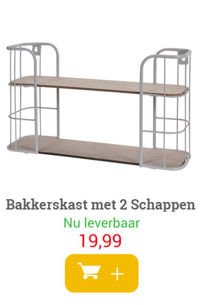 Bakkersrek Wit 2 Schappen