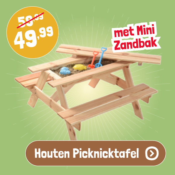 Houten Picknicktafel met Mini Zandbak