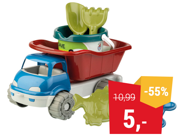 Emmerset met Kiepwagen Gerecycled Plastic, 6dlg.