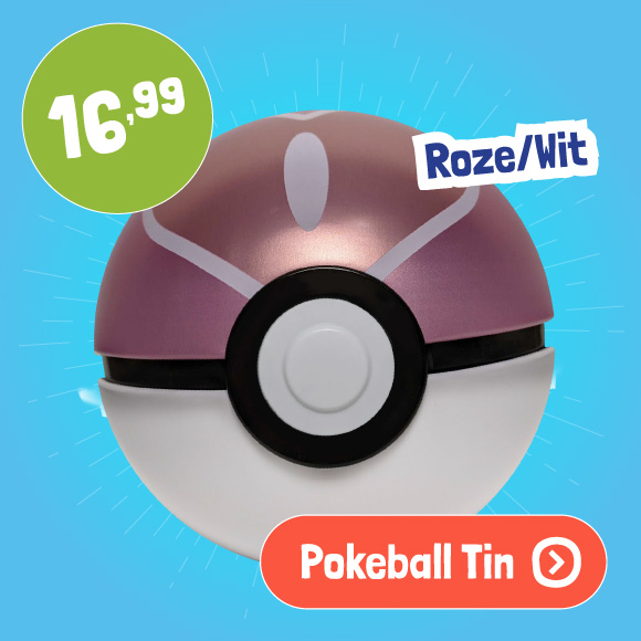 Pokeball Tin - Roze/Wit