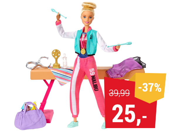 Barbie Gymastiek Pop en Speelset