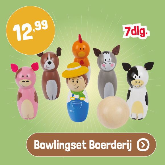 Houten Bowlingset Boerderij