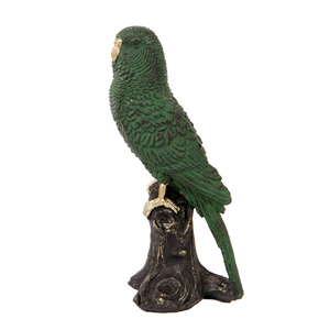 Decoratie Parkiet Groen, 18cm
