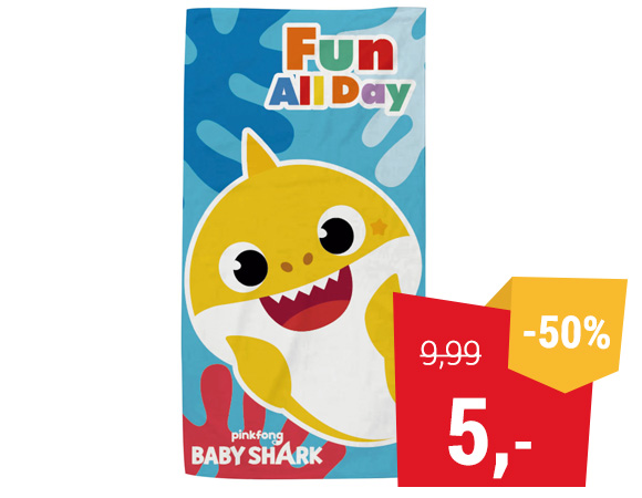 Badhanddoek Baby Shark, 70x140cm