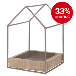 Plateau Sloophout met Metalen Huisje