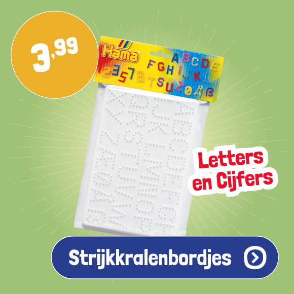 Hama Strijkkralenbordjes - Letters en Cijfers